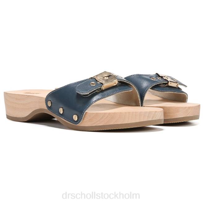 blått läder original sandal 8RZZ18 Dr. Scholl's unisex-
