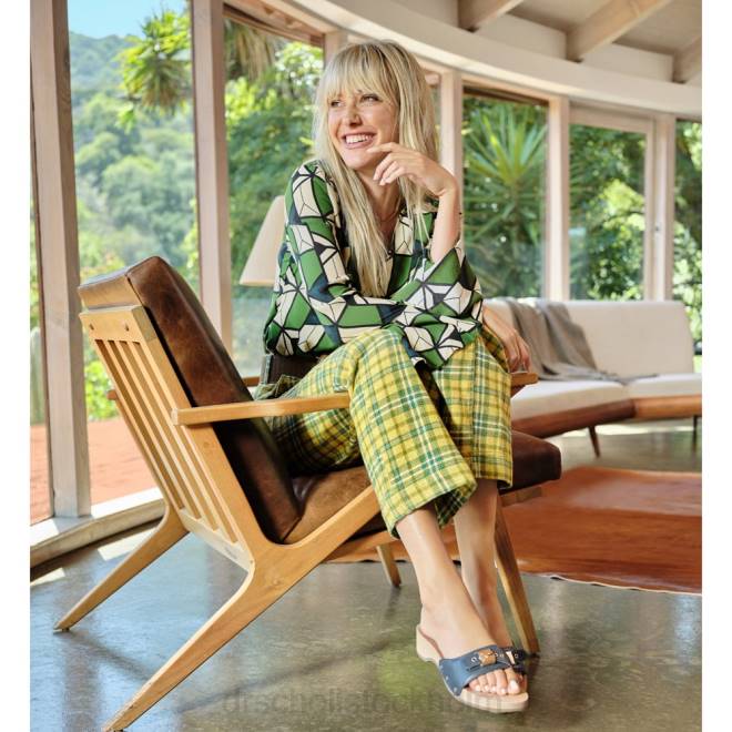 blått läder original sandal 8RZZ18 Dr. Scholl\'s unisex-