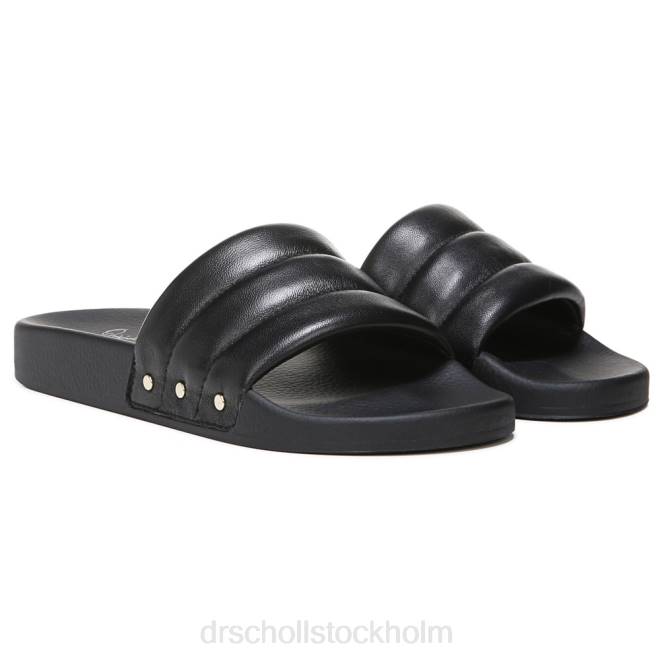 svart läder fiskarna chill slide sandal 8RZZ209 Dr. Scholl's unisex-