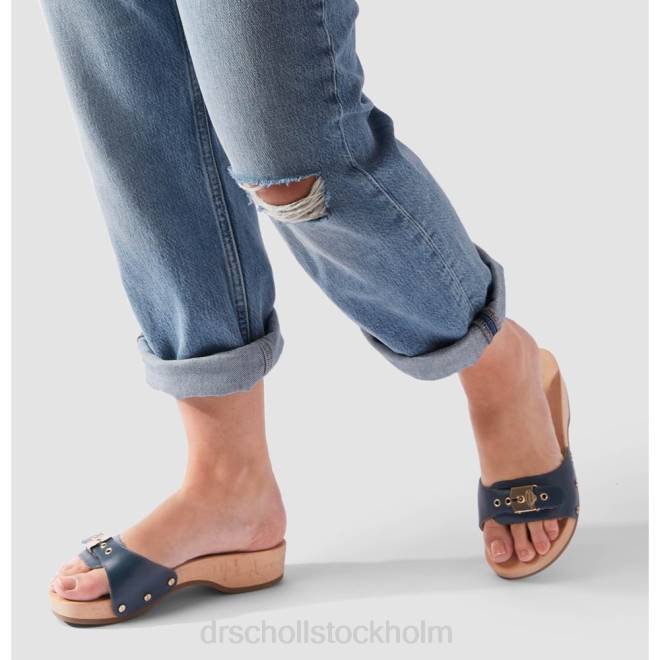 svart läder original sandal 8RZZ14 Dr. Scholl\'s unisex-