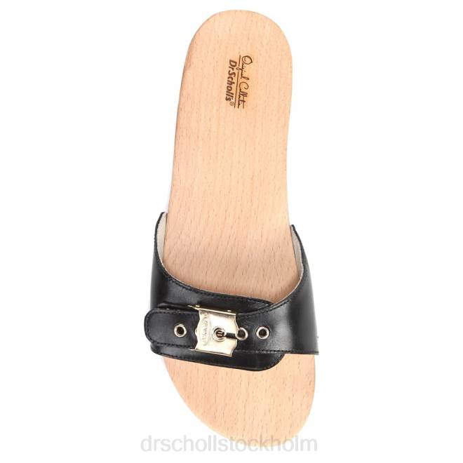 svart läder original sandal 8RZZ14 Dr. Scholl\'s unisex-