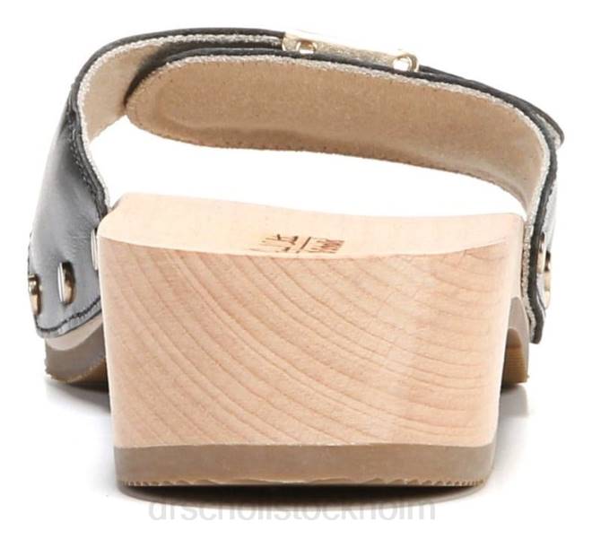 svart läder original sandal 8RZZ14 Dr. Scholl\'s unisex-