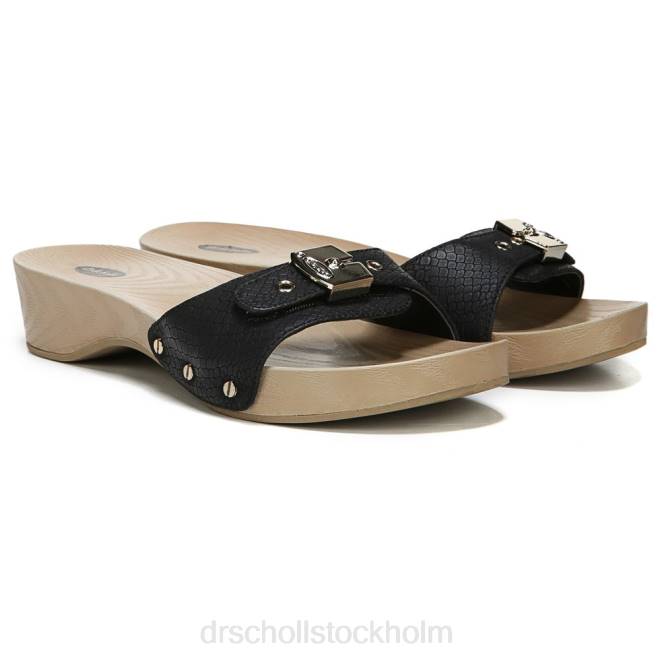 svart ormtryck klassisk sandal 8RZZ151 Dr. Scholl's unisex-