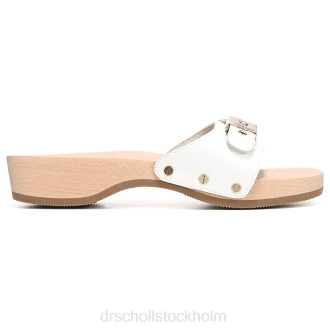 vitt läder original sandal 8RZZ17 Dr. Scholl\'s unisex-