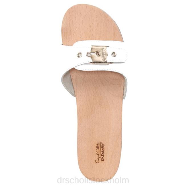 vitt läder original sandal 8RZZ17 Dr. Scholl\'s unisex-