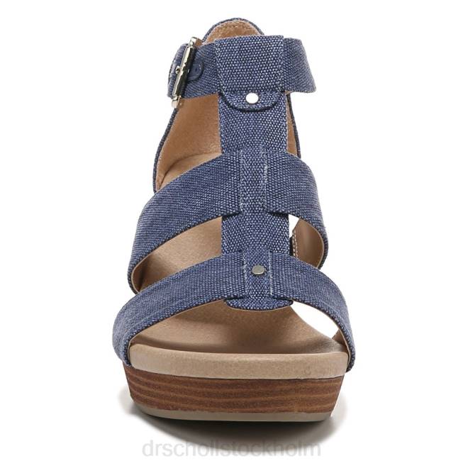 denimblått tyg barton wedge sandal 8RZZ167 Dr. Scholl\'s unisex-
