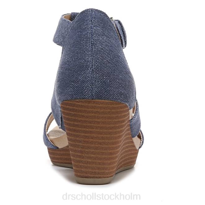 denimblått tyg barton wedge sandal 8RZZ167 Dr. Scholl\'s unisex-