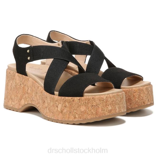 svart prickig sandal med rem 8RZZ201 Dr. Scholl's unisex-