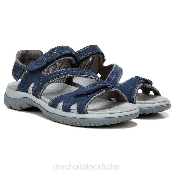 elegant marinblå mocka adelle sandal 8RZZ158 Dr. Scholl's unisex-