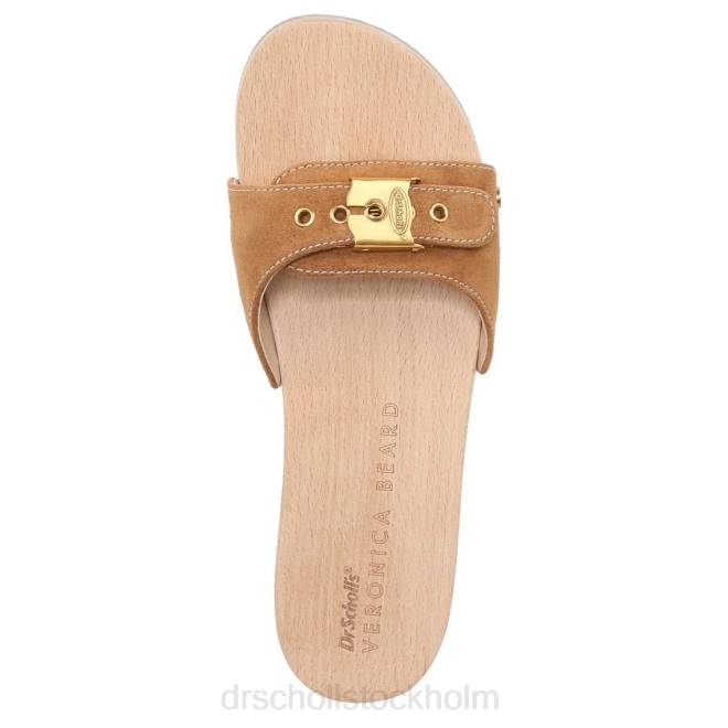 hasselträbrun mocka original sandal 8RZZ117 Dr. Scholl\'s x Veronica Beard unisex-
