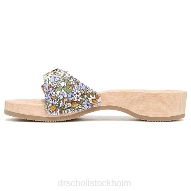 skogsgrön blommig duk original sandal 8RZZ116 Dr. Scholl\'s x Veronica Beard unisex-