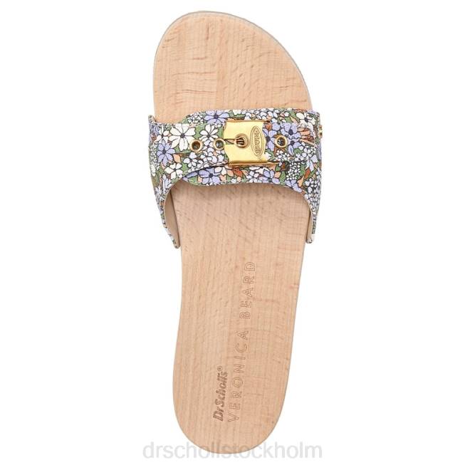 skogsgrön blommig duk original sandal 8RZZ116 Dr. Scholl\'s x Veronica Beard unisex-