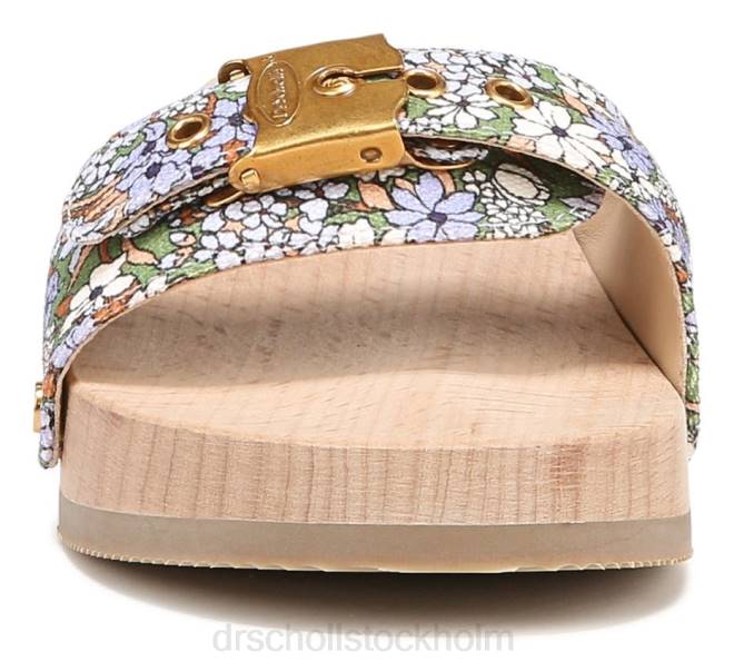 skogsgrön blommig duk original sandal 8RZZ116 Dr. Scholl\'s x Veronica Beard unisex-