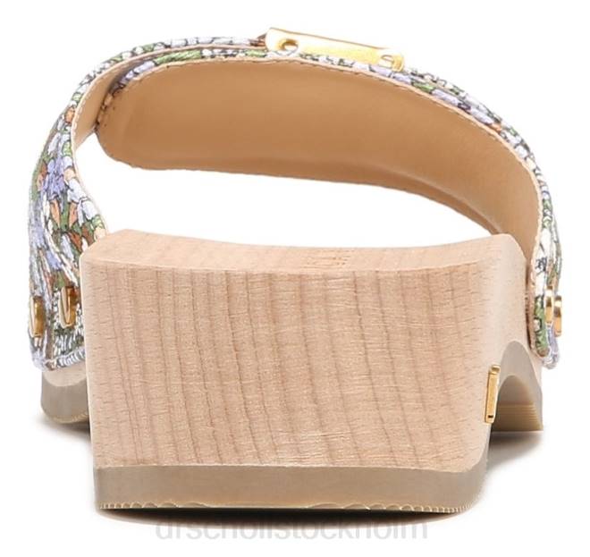 skogsgrön blommig duk original sandal 8RZZ116 Dr. Scholl\'s x Veronica Beard unisex-