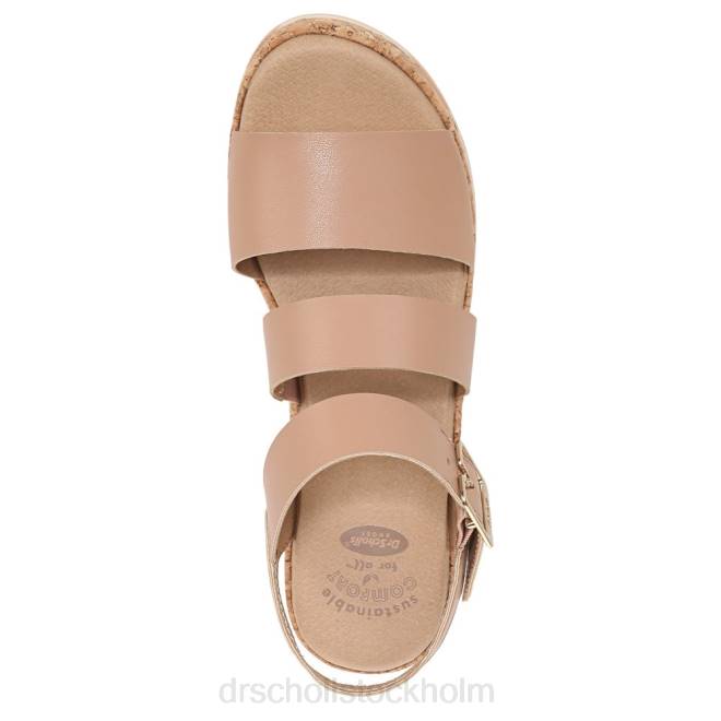 gulbrun syntet en gång två gånger plattformskilsandal 8RZZ195 Dr. Scholl\'s unisex-