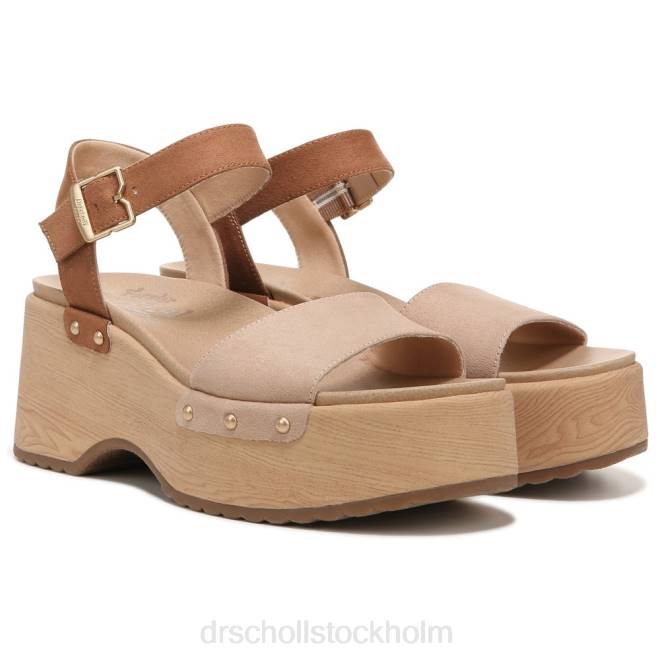 ljusbrun dublin plattformssandal 8RZZ238 Dr. Scholl's unisex-