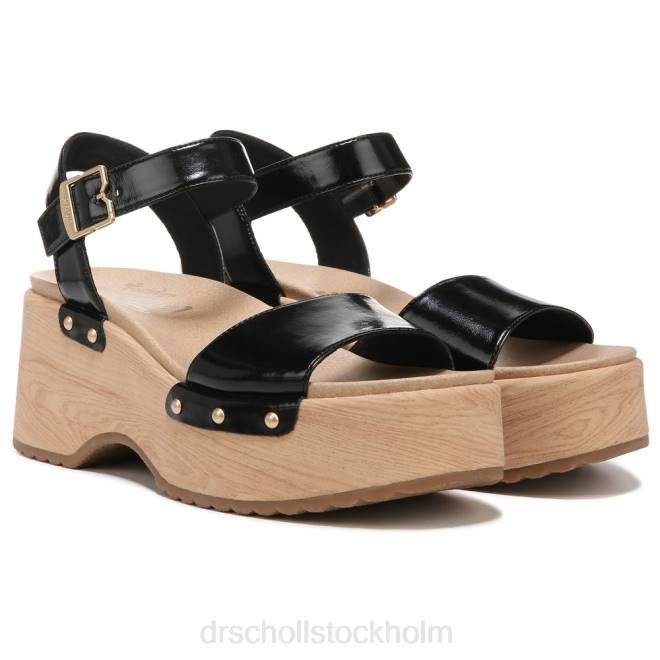 svart dublin plattformssandal 8RZZ239 Dr. Scholl's unisex-