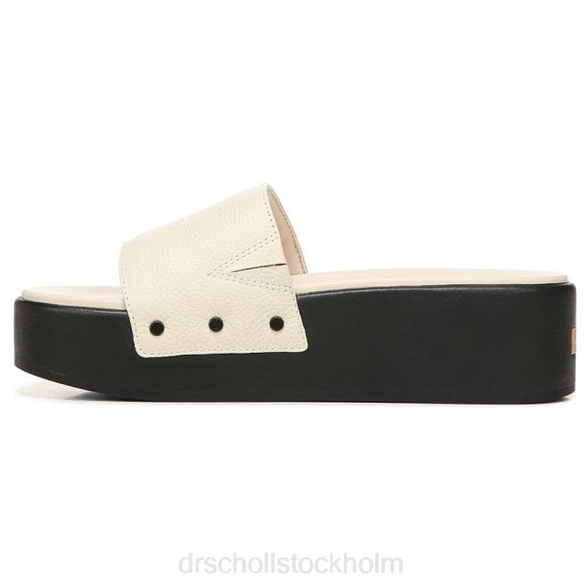 vitt läder Pisces max plattformssandaler 8RZZ199 Dr. Scholl\'s unisex-