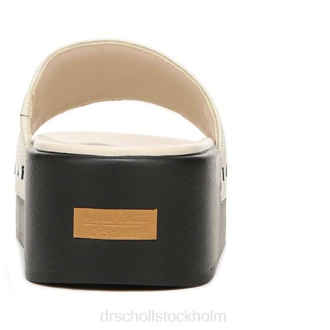 vitt läder Pisces max plattformssandaler 8RZZ199 Dr. Scholl\'s unisex-