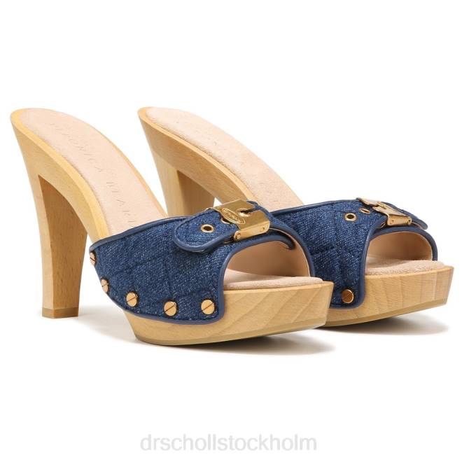 bergsblå jeanstyg lolli sandal med hög klack 8RZZ114 Dr. Scholl's x Veronica Beard unisex-