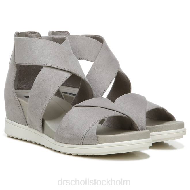 mjuk grå mikrofiber golden hour gladiatorsandaler 8RZZ234 Dr. Scholl's unisex-