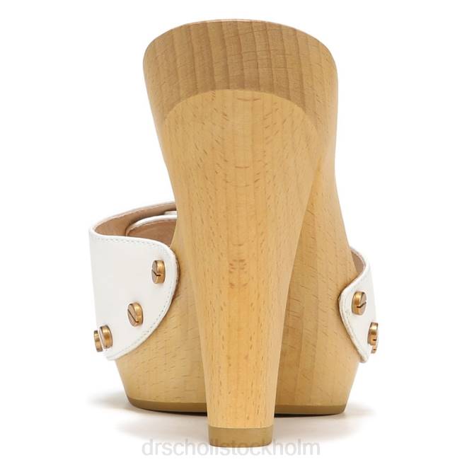 vitt läder lolli sandal med hög klack 8RZZ115 Dr. Scholl\'s x Veronica Beard unisex-