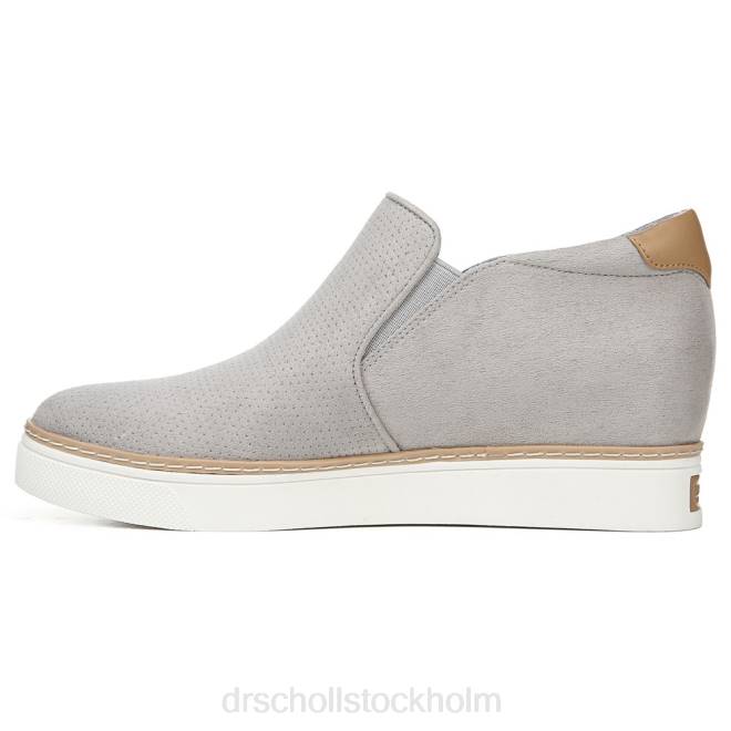 mjuk grå mikrofiber perf om bara wedge sneaker 8RZZ59 Dr. Scholl\'s unisex-