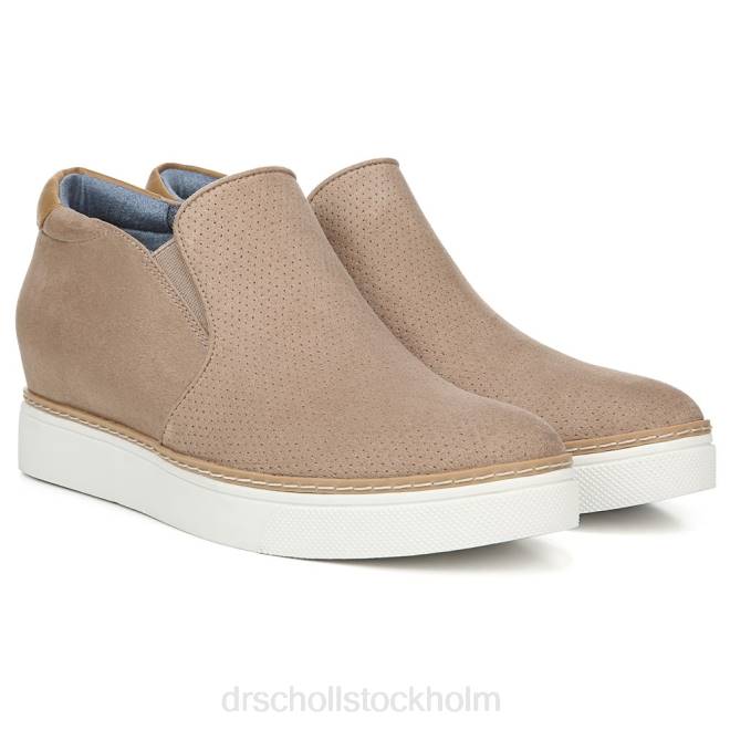 rostad taupe mikrofiber perf om bara wedge sneaker 8RZZ60 Dr. Scholl's unisex-