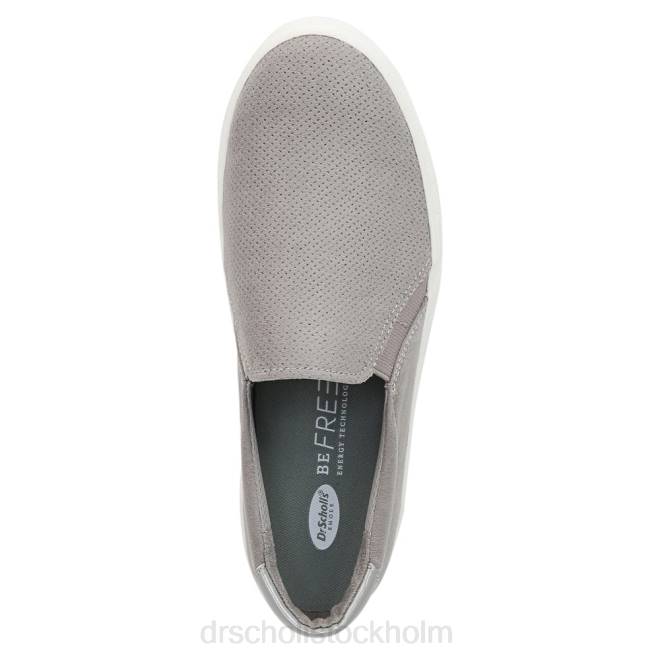 mjuk grå mikrofiber perf nova slip on sneaker 8RZZ70 Dr. Scholl\'s unisex-