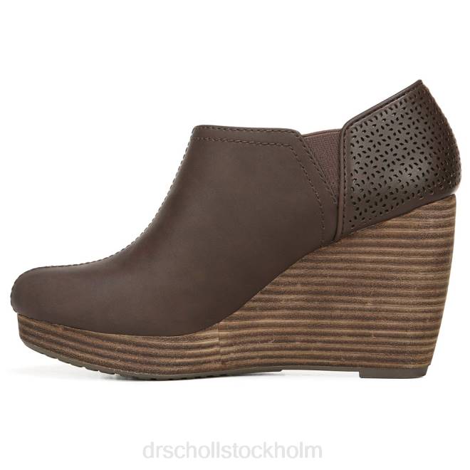 mörkbrun slät harlow wedge bootie 8RZZ150 Dr. Scholl\'s unisex-