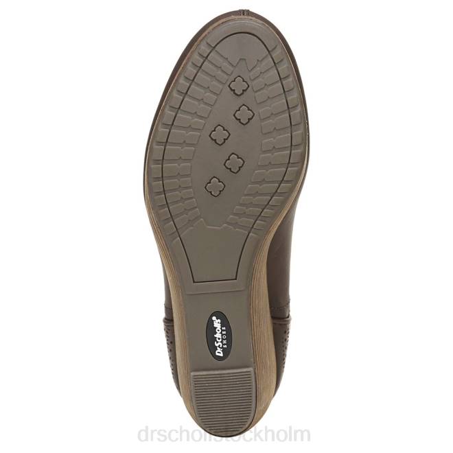 mörkbrun slät harlow wedge bootie 8RZZ150 Dr. Scholl\'s unisex-